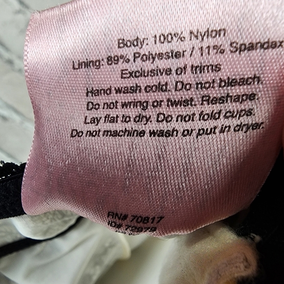 Victoria's Secret Sexy Little Things Lace Babydoll Slip Dress Black Cream 36C - Picture 15 of 15